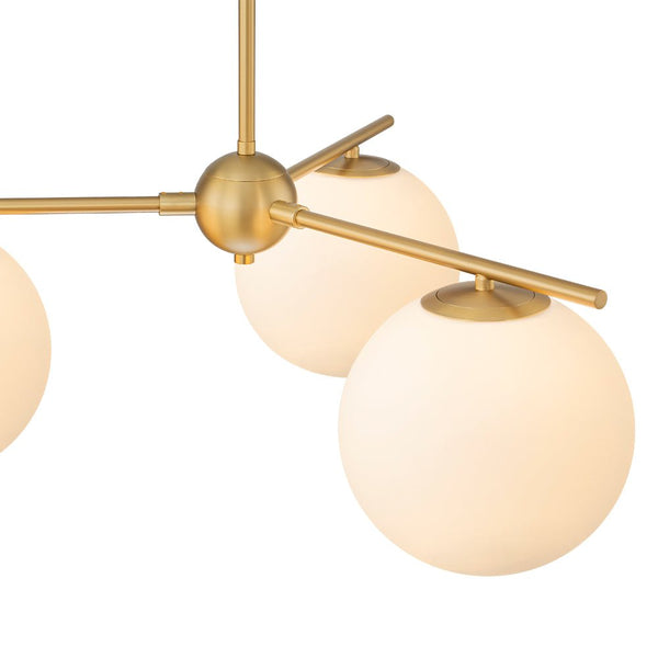 Chandelierias - Mid - century Milky White Glass Globe Sputnik Tiered Chandelier - Chandelier - 2 - Tier -