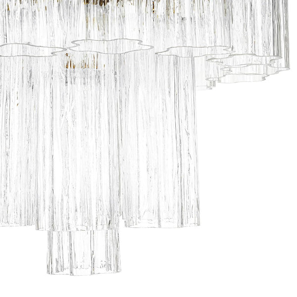 Chandelierias - Mid - century Modern 3 - Light Tronchi Murano Glass Tiered Chandelier - Chandeliers - Clear (Back - order & Arrive in 2 Weeks) -