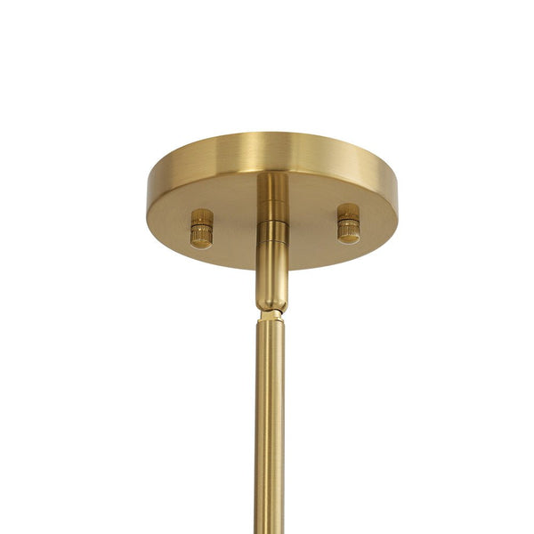 Chandelierias - Mid - Century Modern 8 - Light Frosted Glass Branch Chandelier - Chandelier - Brass -