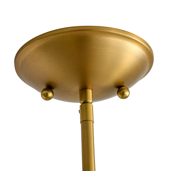 Chandelierias - Mid - century Single - Light Clear Apple Glass Semi - Flush Mount - Semi Flush - Gold -