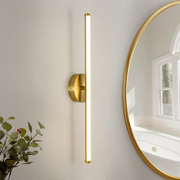 Chandelierias - Minimalist 1 - Light Dimmable LED Stirp Wall Sconce - Wall Light - Brass -