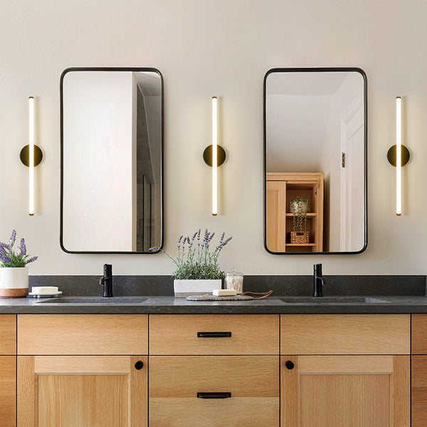 Chandelierias - Minimalist 1 - Light Dimmable LED Stirp Wall Sconce - Wall Light - Brass -