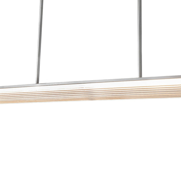 Chandelierias-Minimalist Elongated LED Linear Glass LED Dining Pendant-Pendants-Silver-