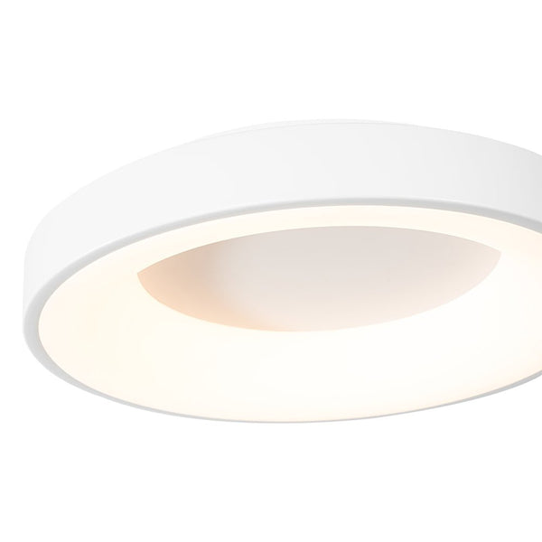 Chandelierias - Minimalist Round Dimmable LED Flush Mount - Semi Flush - White -
