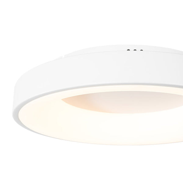 Chandelierias - Minimalist Round Dimmable LED Flush Mount - Semi Flush - White -