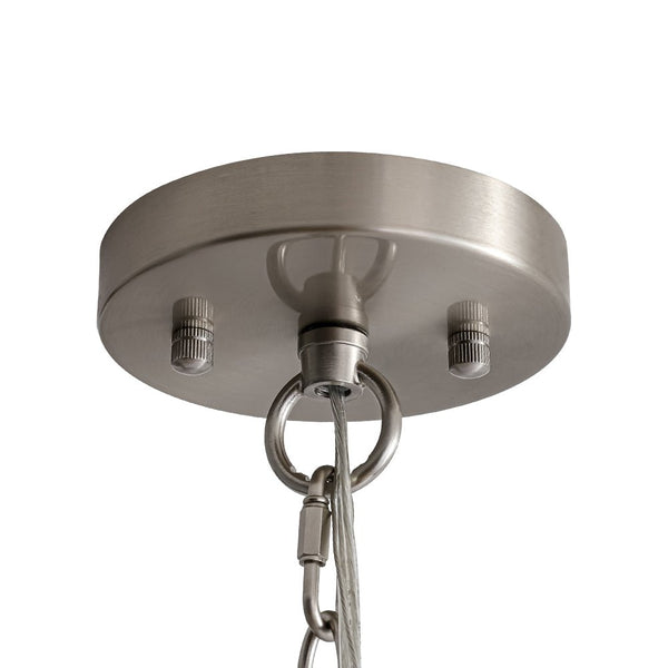 Chandelierias - Modern 1 - Light Clear Hammered Glass Mini Pendant - Pendant - Nickel -