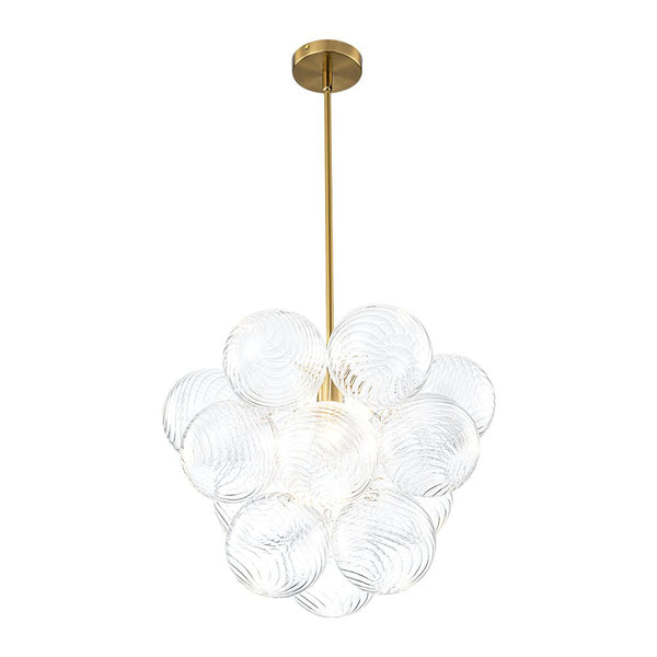Chandelierias - Modern 1 - Light Glass Globe Cluster Bubble Chandelier - Chandeliers - Swirled Glass -