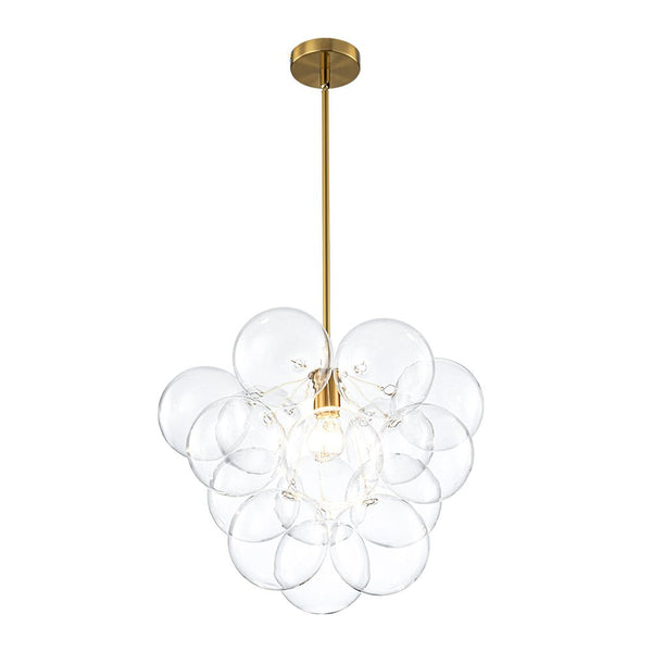 Chandelierias - Modern 1 - Light Glass Globe Cluster Bubble Chandelier - Chandeliers - Swirled Glass -