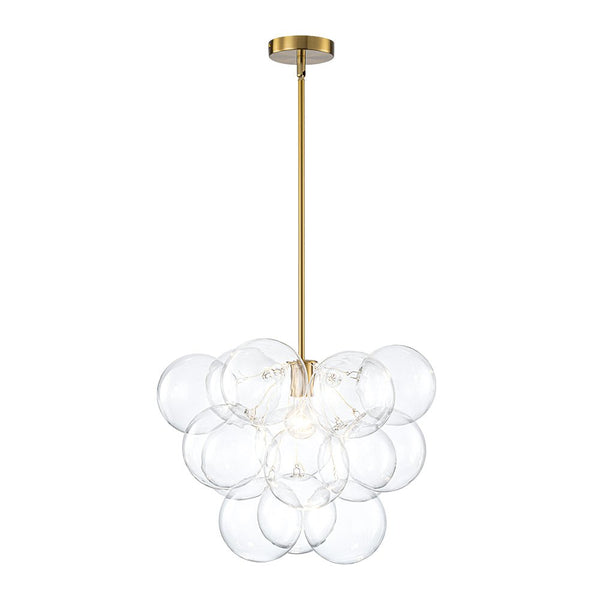 Chandelierias - Modern 1 - Light Glass Globe Cluster Bubble Chandelier - Chandeliers - Swirled Glass -