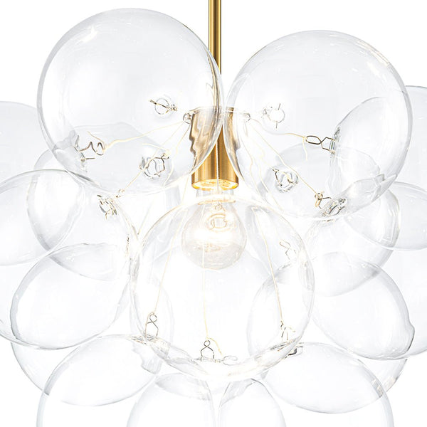 Chandelierias - Modern 1 - Light Glass Globe Cluster Bubble Chandelier - Chandeliers - Swirled Glass -