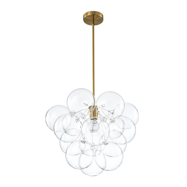 Chandelierias - Modern 1 - Light Glass Globe Cluster Bubble Chandelier - Chandeliers - Swirled Glass -