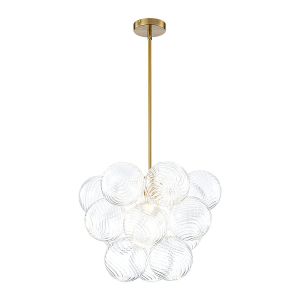 Chandelierias - Modern 1 - Light Glass Globe Cluster Bubble Chandelier - Chandeliers - Swirled Glass -