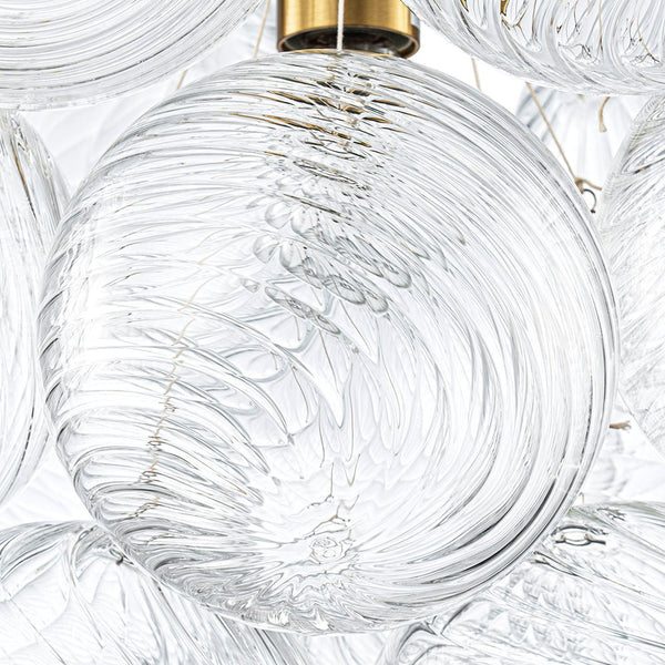 Chandelierias - Modern 1 - Light Glass Globe Cluster Bubble Chandelier - Chandeliers - Swirled Glass -