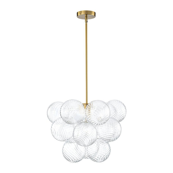 Chandelierias - Modern 1 - Light Glass Globe Cluster Bubble Chandelier - Chandeliers - Swirled Glass -