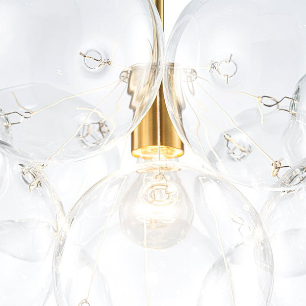 Chandelierias - Modern 1 - Light Glass Globe Cluster Bubble Chandelier - Chandeliers - Swirled Glass -