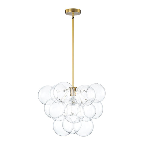 Chandelierias - Modern 1 - Light Glass Globe Cluster Bubble Chandelier - Chandeliers - Swirled Glass -