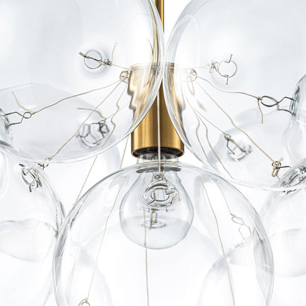 Chandelierias - Modern 1 - Light Glass Globe Cluster Bubble Chandelier - Chandeliers - Swirled Glass -