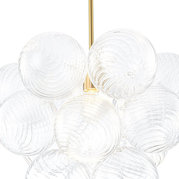 Chandelierias - Modern 1 - Light Glass Globe Cluster Bubble Chandelier - Chandeliers - Swirled Glass -