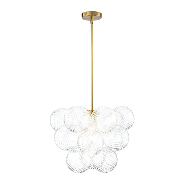 Chandelierias - Modern 1 - Light Glass Globe Cluster Bubble Chandelier - Chandeliers - Swirled Glass -