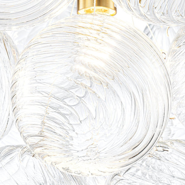 Chandelierias - Modern 1 - Light Glass Globe Cluster Bubble Chandelier - Chandeliers - Swirled Glass -