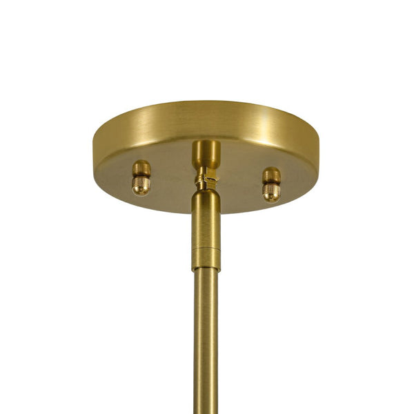 Chandelierias - Modern 1 - Light Milky White Daisy Glass Pendant - Pendants - Brass (Back - order) -