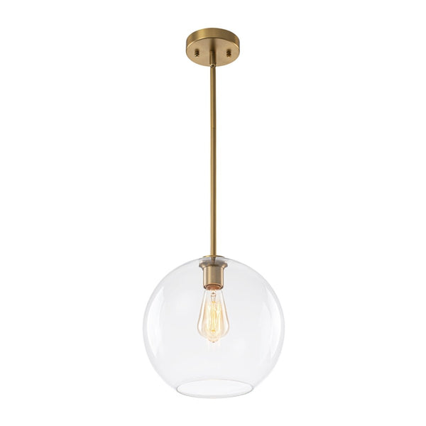 Chandelierias-Modern 1-Light Sculptural Glass Globe Pendant-Pendants-Matte Black-