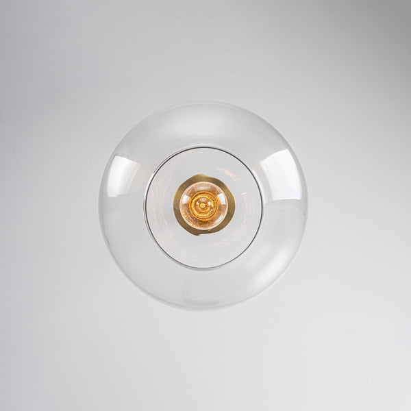 Chandelierias-Modern 1-Light Sculptural Glass Globe Pendant-Pendants-Matte Black-