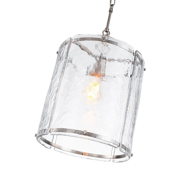 Chandelierias - Modern 1 - Light Water Glass Cylinder Single Pendant - Pendant - Gold -