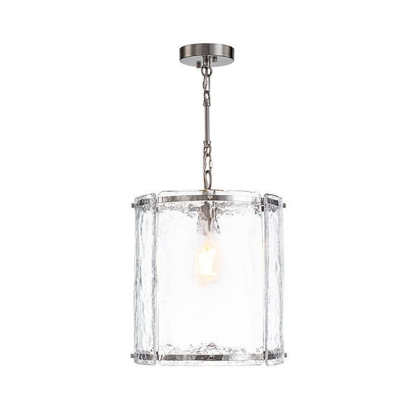 Chandelierias - Modern 1 - Light Water Glass Cylinder Single Pendant - Pendant - Gold -