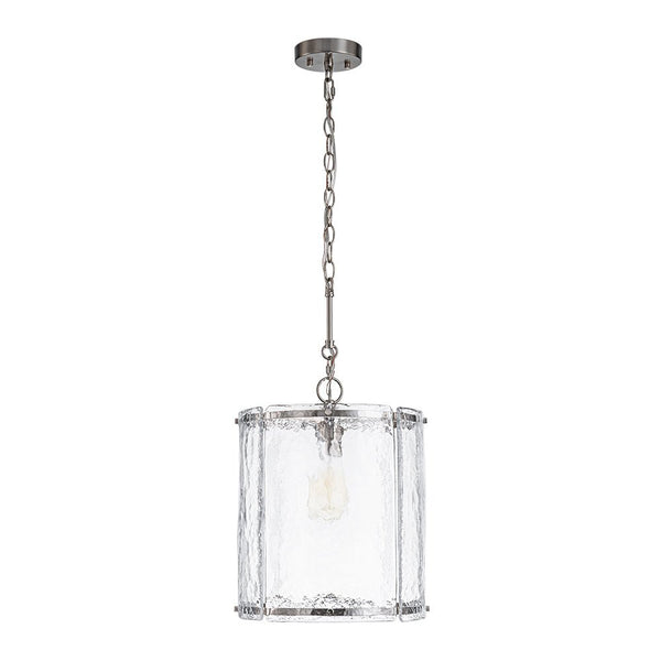 Chandelierias - Modern 1 - Light Water Glass Cylinder Single Pendant - Pendant - Gold -