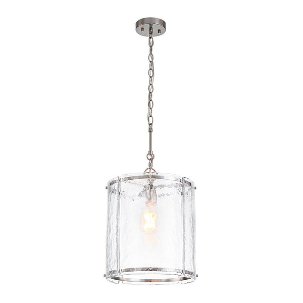 Chandelierias - Modern 1 - Light Water Glass Cylinder Single Pendant - Pendant - Gold -