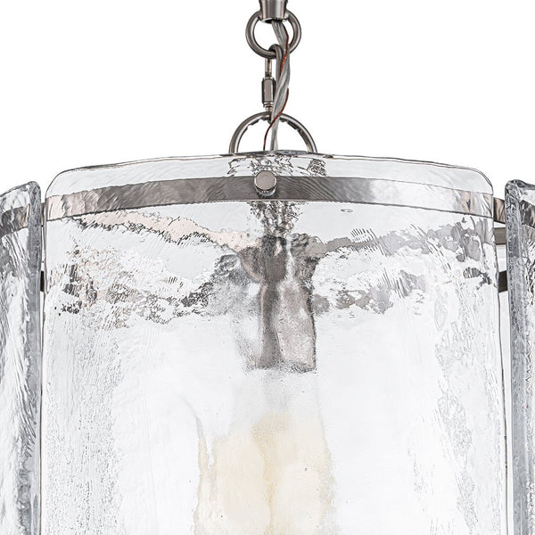 Chandelierias - Modern 1 - Light Water Glass Cylinder Single Pendant - Pendant - Gold -