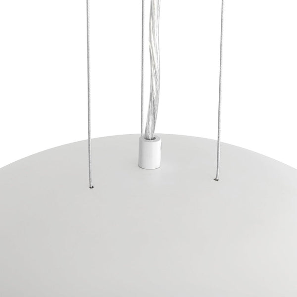 Chandelierias - Modern 1 - Light Wax Gourd Shape Half - Dome Metal Pendant - Pendant - White -
