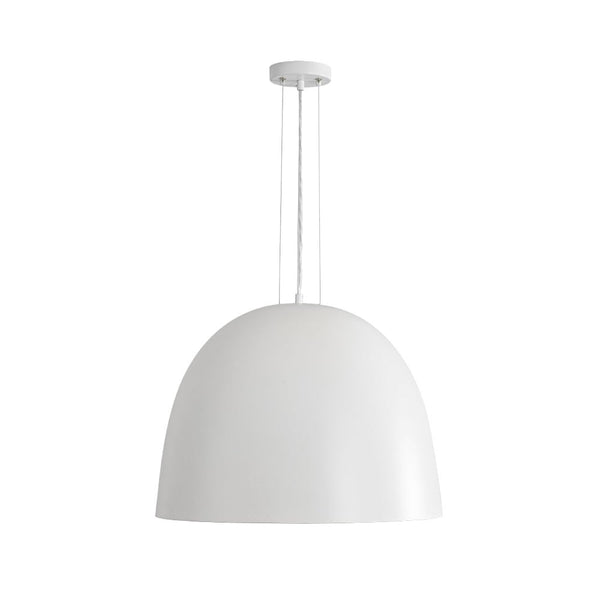 Chandelierias - Modern 1 - Light Wax Gourd Shape Half - Dome Metal Pendant - Pendant - White -
