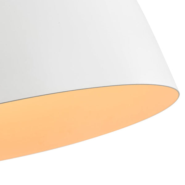 Chandelierias - Modern 1 - Light Wax Gourd Shape Half - Dome Metal Pendant - Pendant - White -