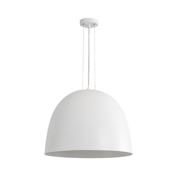Chandelierias - Modern 1 - Light Wax Gourd Shape Half - Dome Metal Pendant - Pendant - White -