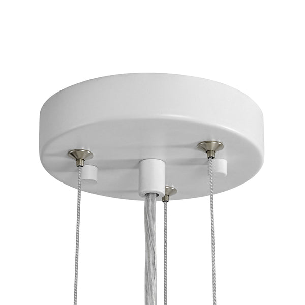 Chandelierias - Modern 1 - Light Wax Gourd Shape Half - Dome Metal Pendant - Pendant - White -