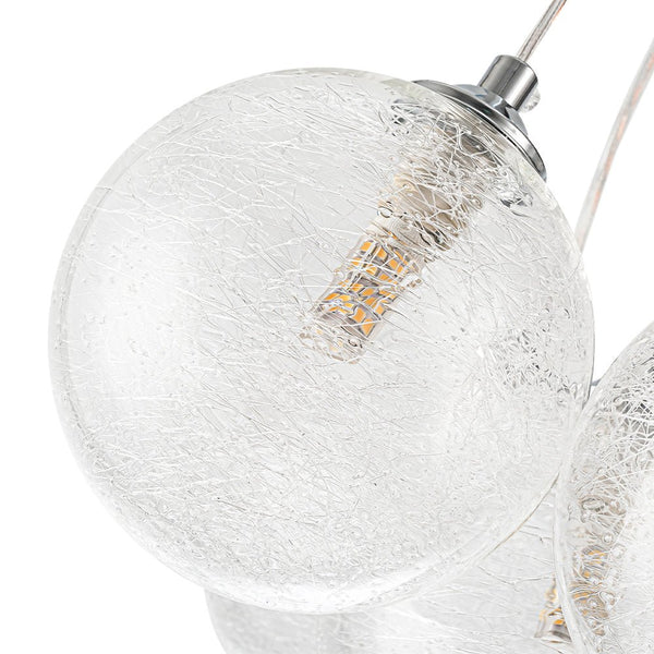Chandelierias - Modern 13 - Light Clear Glass Globe Bubble Chandelier - Chandelier - Fiber Blown Glass -