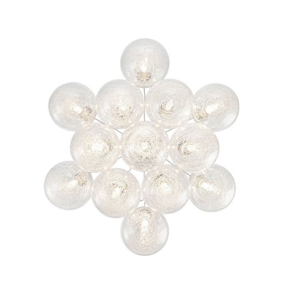 Chandelierias - Modern 13 - Light Clear Glass Globe Bubble Chandelier - Chandelier - Fiber Blown Glass -