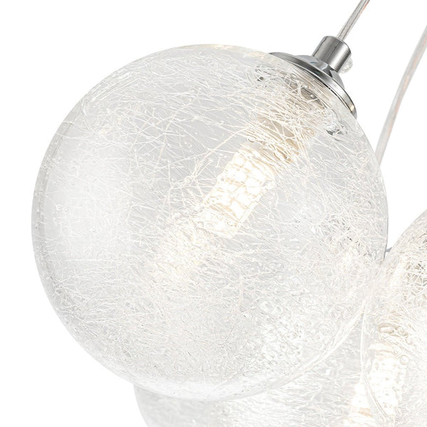 Chandelierias - Modern 13 - Light Clear Glass Globe Bubble Chandelier - Chandelier - Fiber Blown Glass -