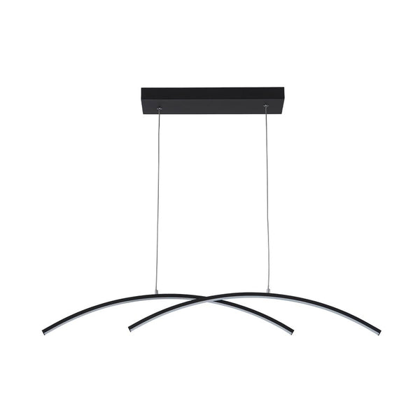 Chandelierias - Modern 2 - Light Minimalist Arc Dimmable LED Pendant - Pendant - Matte Black -