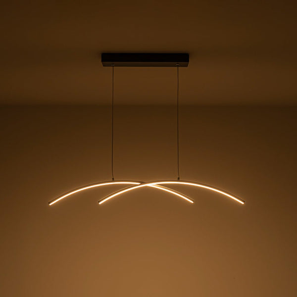Chandelierias - Modern 2 - Light Minimalist Arc Dimmable LED Pendant - Pendant - Matte Black -