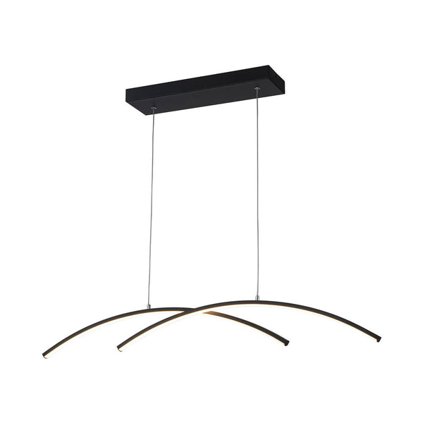 Chandelierias - Modern 2 - Light Minimalist Arc Dimmable LED Pendant - Pendant - Matte Black -