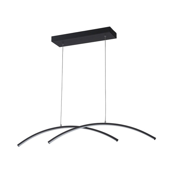 Chandelierias - Modern 2 - Light Minimalist Arc Dimmable LED Pendant - Pendant - Matte Black -