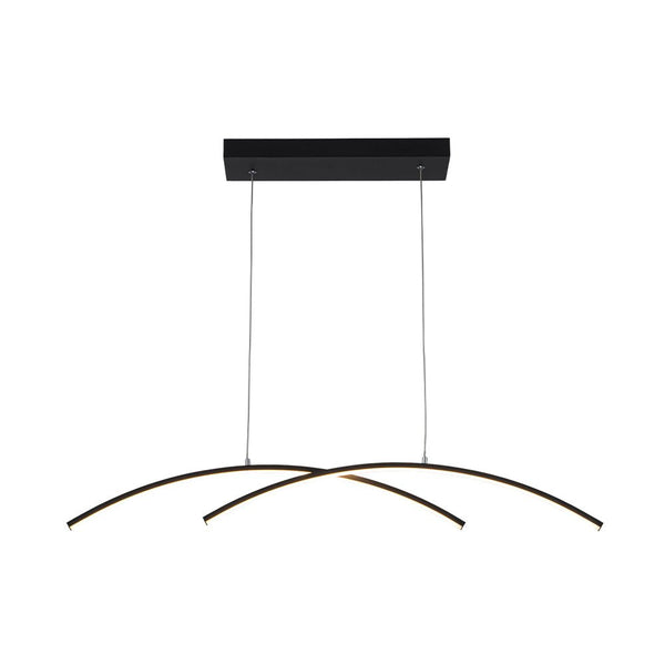 Chandelierias - Modern 2 - Light Minimalist Arc Dimmable LED Pendant - Pendant - Matte Black -
