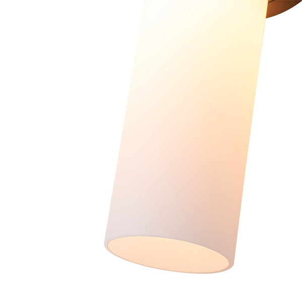 Chandelierias - Modern 2 - Light Opal Glass Linear Vanity Light - Wall Light - Black -