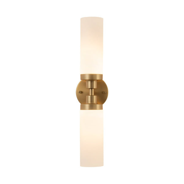 Chandelierias - Modern 2 - Light Opal Glass Linear Vanity Light - Wall Light - Black -