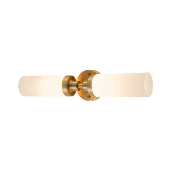 Chandelierias - Modern 2 - Light Opal Glass Linear Vanity Light - Wall Light - Black -