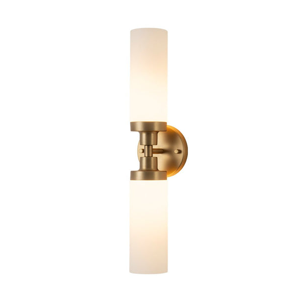 Chandelierias - Modern 2 - Light Opal Glass Linear Vanity Light - Wall Light - Black -