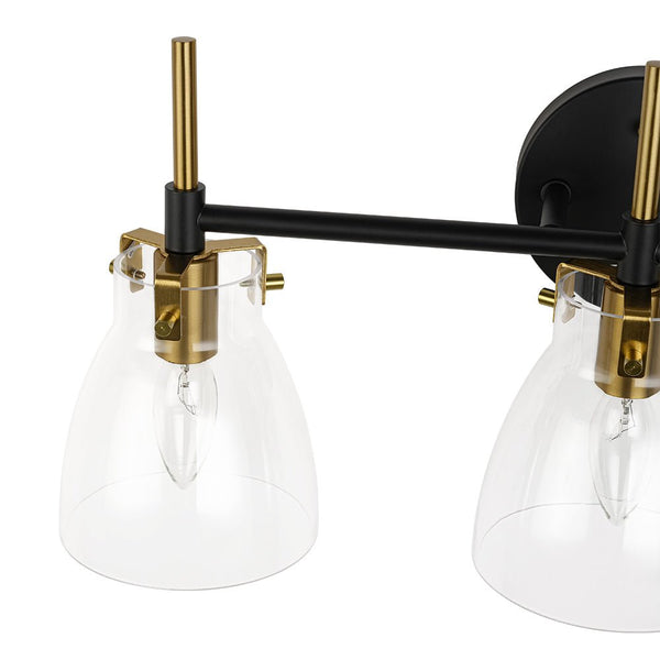 Chandelierias - Modern 3 - Light Cone Glass Vanity Light - Wall Light - Clear Glass -